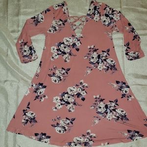 🏷 EUC Rue21 3/4 Sleeve Floral Print Dress